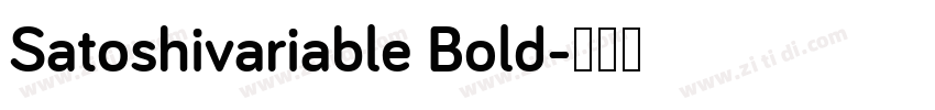 Satoshivariable Bold字体转换